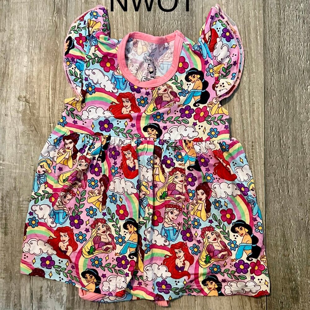 Little Moon Bamboo Disney Princess Floral Dress 12/18
